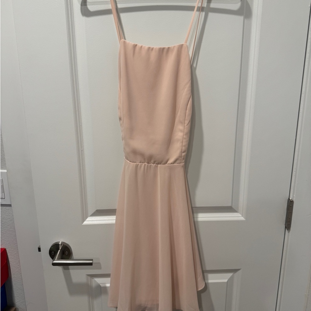 Lulu's Cream Backless Dress